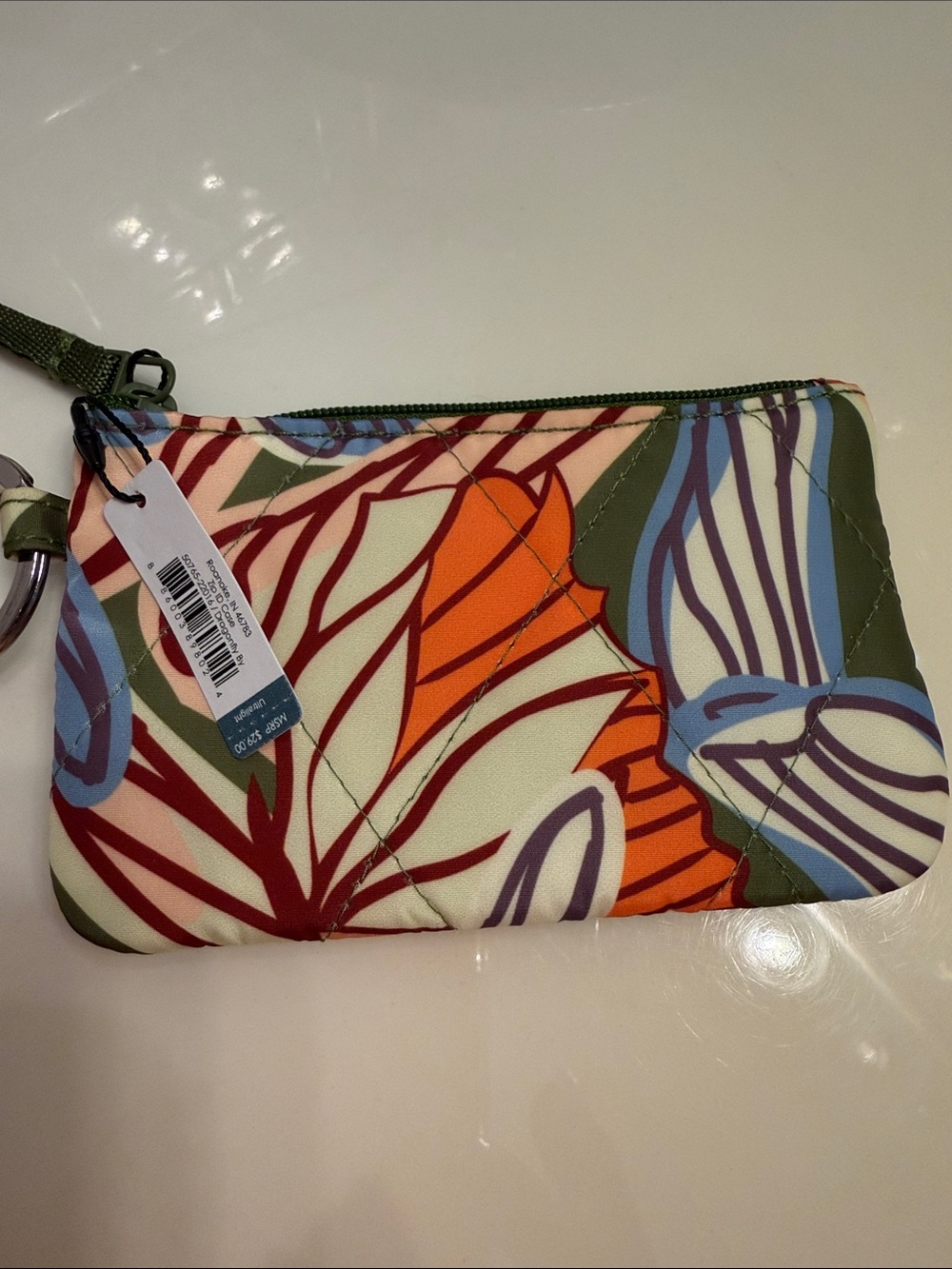 Vera Bradley Dragonfly Print Floral Print Key & ID Card Holder Case NEW Giftable - Picture 4 of 6